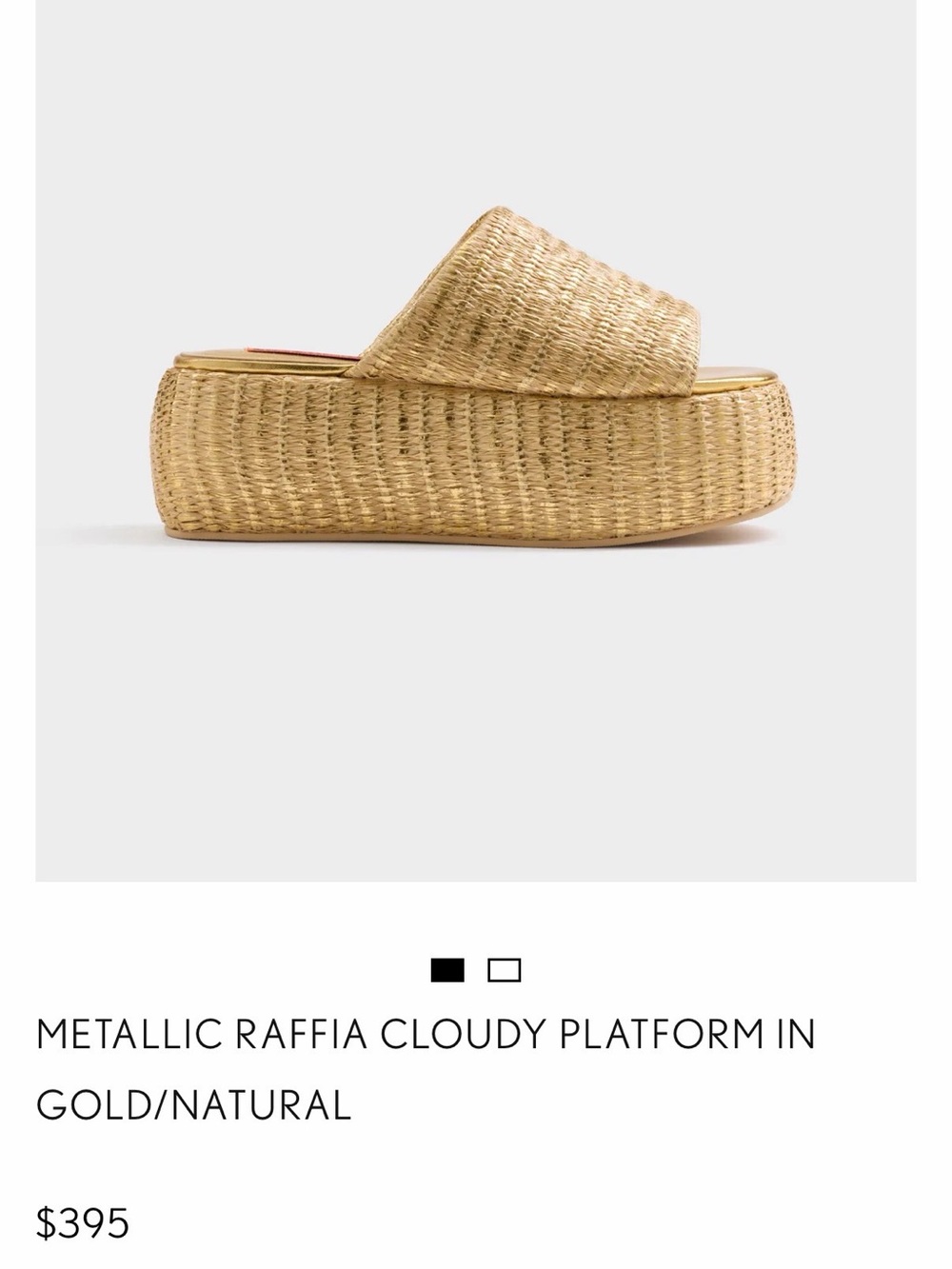 Simon Miller Metallic Raffia Cloudy Platform Slide - Gold/Natural Size 9